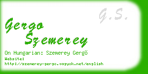 gergo szemerey business card