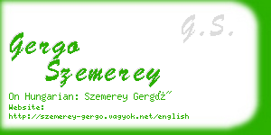 gergo szemerey business card